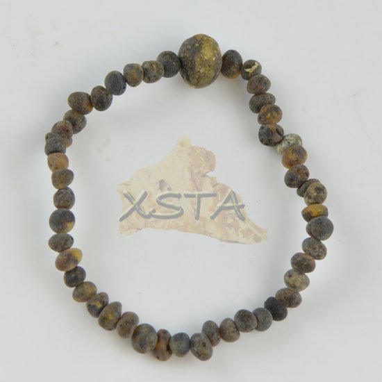 Amber bracelet 18cm with oval beads
